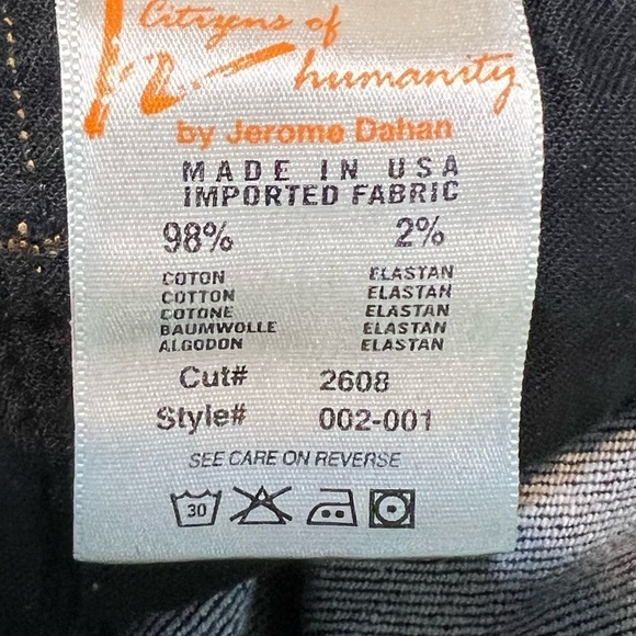 Citizens Of Humanity 31W Ingrid Stretch Jean #002 Low Waist Flare Distressed - Picture 9 of 11